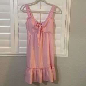 Adorable mini white and pink checker dress! Perfect for summer! Used it once.